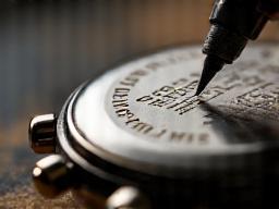 Engraving tool working on a watch caseback